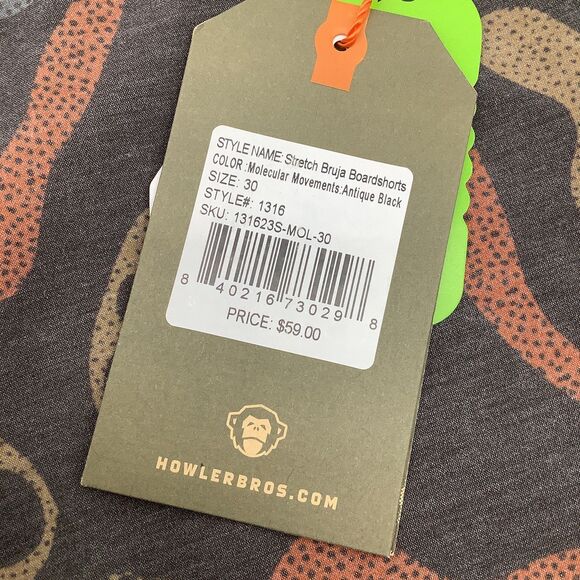 Howler Bros Mens‎ Molecular Movement Boardshorts Size 30 NWT - Picture 6 of 7